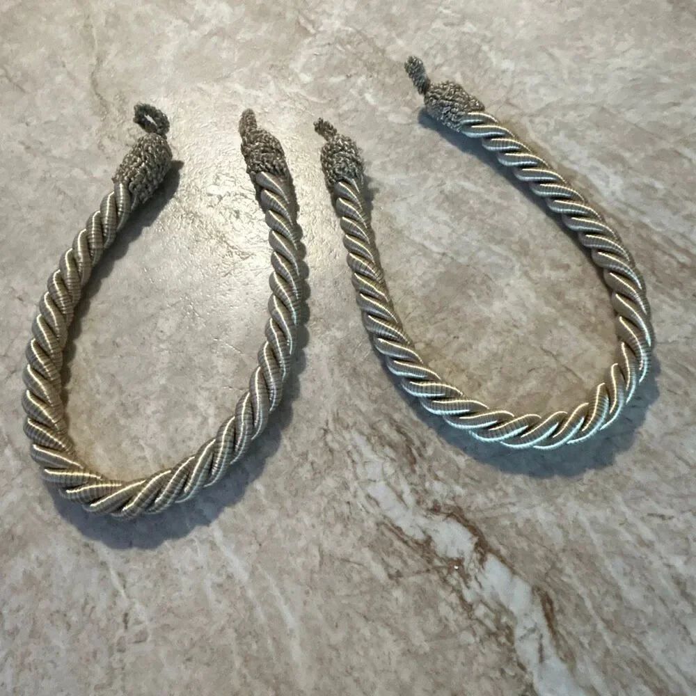 2 Braided Drapery Tie Backs